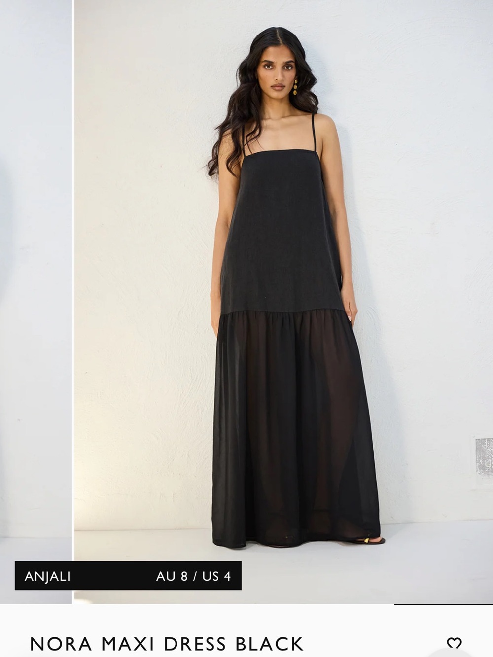 Anjali Nora Black Maxi Dress - Picture 3 of 3